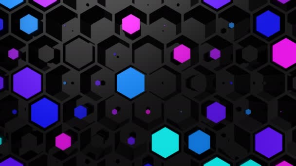 Background Hexagons Abstract Background Loop Created Animation — Stock Video