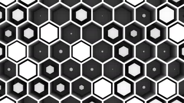 Contexte Des Hexagones Fond Abstrait Boucle Créé Animation — Video