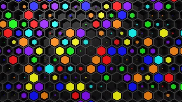 Background Hexagons Abstract Background Loop Created Animation — Stock Video