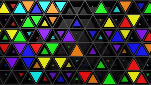Фон Треугольника Абстрактный Фон Loop Созданная Анимация — стоковое видео