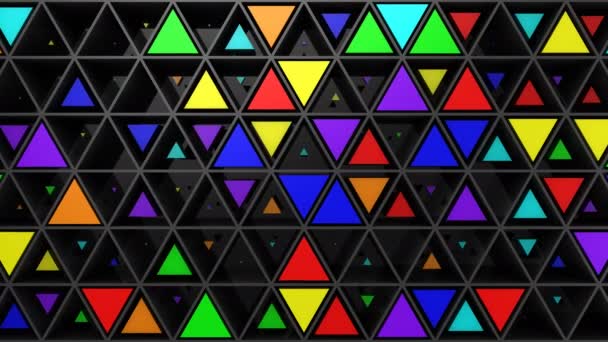 Arrière Plan Triangles Fond Abstrait Boucle Créé Animation — Video