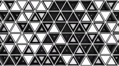 Üçgenlerin arka planı. Soyut arka plan, döngü, 4k, 3d animasyon oluşturulan