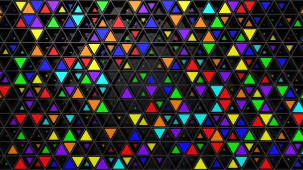 Arrière-plan de Triangles. Fond abstrait, boucle, créé en 4K, animation 3d 