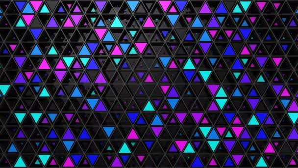 Arrière-plan de Triangles. Fond abstrait, boucle, créé en 4K, animation 3d 