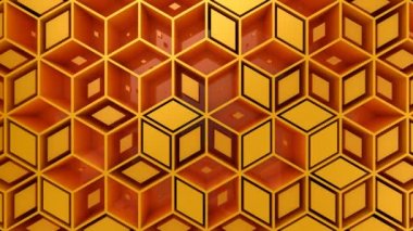 Rhombus'un arka planı. Soyut arka plan, 2'si 1,döngü, 4k, 3d animasyonda oluşturulmuş