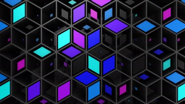 Achtergrond Van Rhombus Abstracte Achtergrond Lus Gemaakt Animatie — Stockvideo