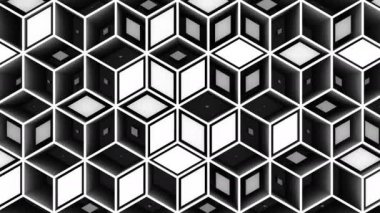 Rhombus'un arka planı. Soyut arka plan, döngü, 4k, 3d animasyon oluşturulan