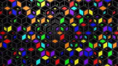 Rhombus'un arka planı. Soyut arka plan, döngü, 4k, 3d animasyon oluşturulan