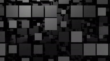 Kutularının arka plan. Soyut arka plan, 2 1, döngü, 4 k, oluşturulan 3d animasyon