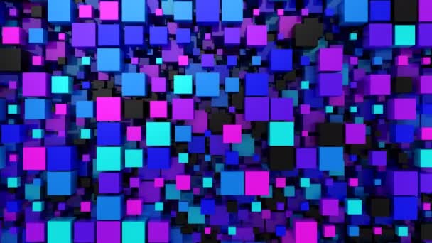 Achtergrond Van Vakken Abstracte Achtergrond Loop Gemaakt Animatie — Stockvideo