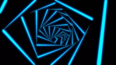 Tünelin içine giriyoruz. Soyut arkaplan, döngü, 4K, 3d animasyonda oluşturuldu