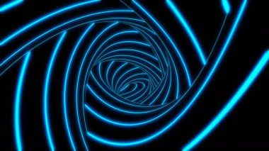 Tünelin içine giriyoruz. Soyut arkaplan, döngü, 4K, 3d animasyonda oluşturuldu