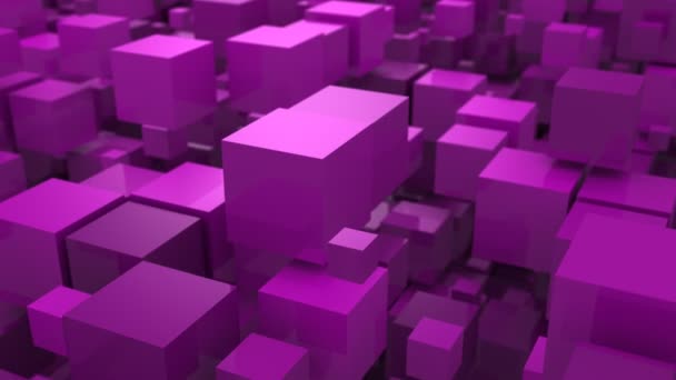 Contexte des boîtes. Fond abstrait, boucle 2 en 1, créé en 4K, animation 3d 