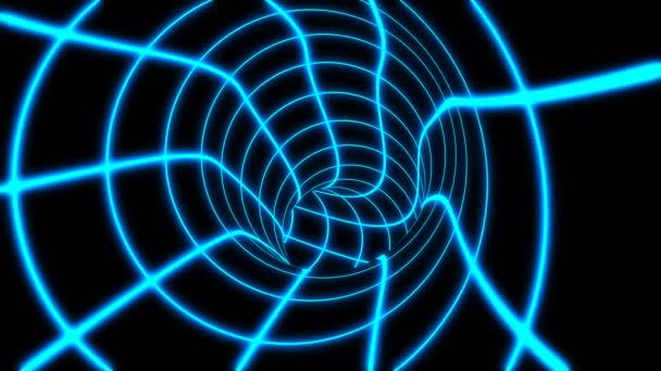 Двигаюсь Внутрь Тоннеля Абстрактный Фон Loop Созданная Анимация — стоковое видео