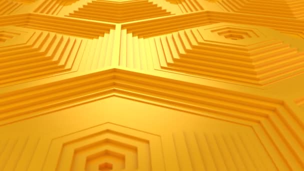Hexagons Formed Wave Latar Belakang Abstrak Dalam Loop Dibuat Dalam — Stok Video