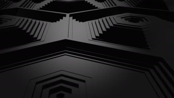 Hexagoner Bildas Våg Abstrakt Bakgrund Loop Skapade Animering — Stockvideo