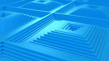 Kareler bir dalga oluşur. Soyut arka plan, 2 1, döngü, 4 k, oluşturulan 3d animasyon