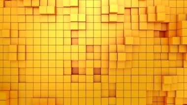 Küp 'ün geçmişi. Soyut hareket, döngü, 4 in 1, 3d görüntüleme, 4k çözünürlük