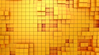 Küp 'ün geçmişi. Soyut hareket, döngü, 4 in 1, 3d görüntüleme, 4k çözünürlük