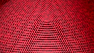 Altıgenler bir dalga oluşturur. Döngü arkaplan, 5 in 1, 3d görüntüleme, 4k çözünürlük