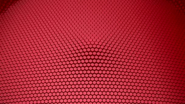 Шестикутники Утворюють Хвилю Фон Петлі Візуалізація Роздільна Здатність — стокове відео