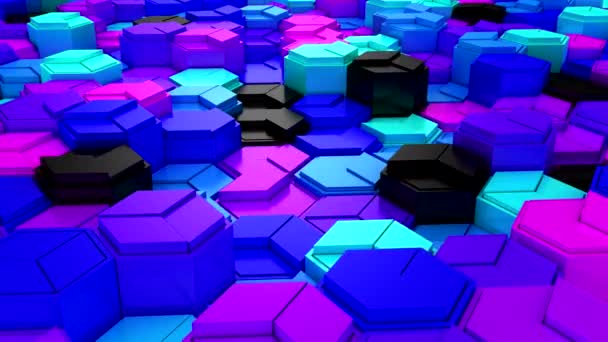 幾何学的形状の背景 アブストラクトモーション ループ 3Dレンダリング 4K解像度 — ストック動画