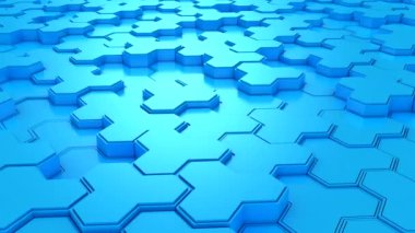 Geometrik Şekillerin Arkaplanı. Soyut hareket, döngü, 3D görüntüleme, 4k çözünürlük