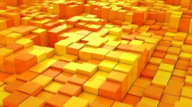 Küp 'ün geçmişi. Soyut hareket, döngü, 3D görüntüleme, 4k çözünürlük