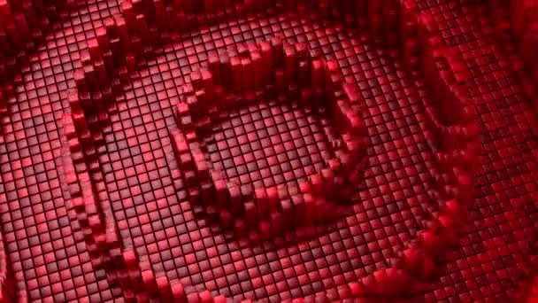 Коробки Утворюють Хвилю Фон Петлі Візуалізація Роздільна Здатність — стокове відео