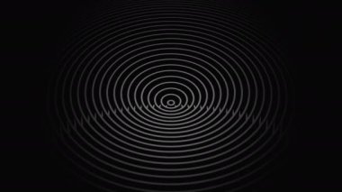 Çemberler bir dalga oluşturur. Soyut arkaplan, döngü, 4k, 3d animasyonda oluşturuldu