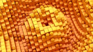 Geometrik Şekiller Bir Dalga Biçimi. Soyut hareket, döngü, 4 in 1, 3d görüntüleme, 4k çözünürlük