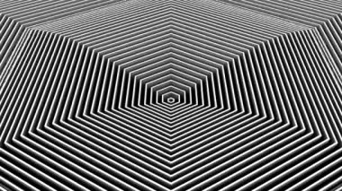 Altıgenler bir dalga oluşturur. Soyut arkaplan, döngü, 3d görüntüleme, 4k çözünürlük