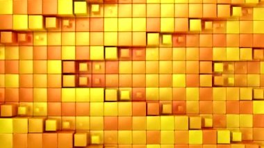 Kutular bir dalga oluşturur. Soyut hareket, döngü, 4 in 1, 3d görüntüleme, 4k çözünürlük