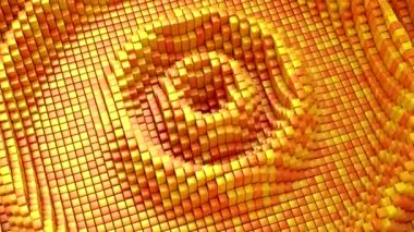 Kutular bir dalga oluşturur. Soyut hareket, döngü, 4 in 1, 3d görüntüleme, 4k çözünürlük