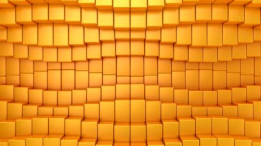 Kutular bir dalga oluşturur. Soyut hareket, döngü, 4 in 1, 3d görüntüleme, 4k çözünürlük