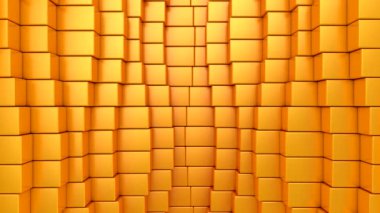 Kutular bir dalga oluşturur. Soyut hareket, döngü, 4 in 1, 3d görüntüleme, 4k çözünürlük