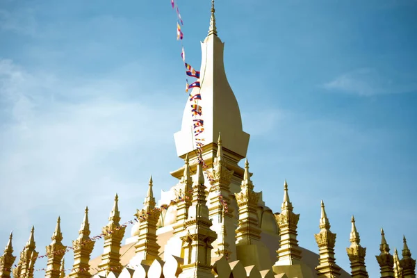 Pha Luang Temple Pagode Vientiane Laos Pdr Point Repère Célèbre — Photo