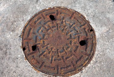 Boru kap daire üstten görünüm.