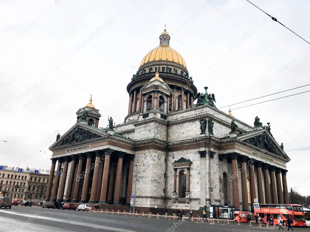 St. Isaac's Cathedral in winter colors