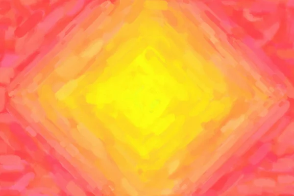 Gelb Rot Diamantförmigen Aquarell Farbverlauf Hintergrund Bunte Digitale Illustration Simuliert — Stockfoto