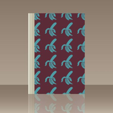 Meyve ve kitap. Yansıma ile nesnenin gerçekçi görüntü