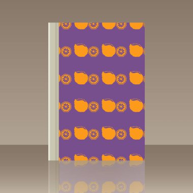 Meyve ve kitap. Yansıma ile nesnenin gerçekçi görüntü