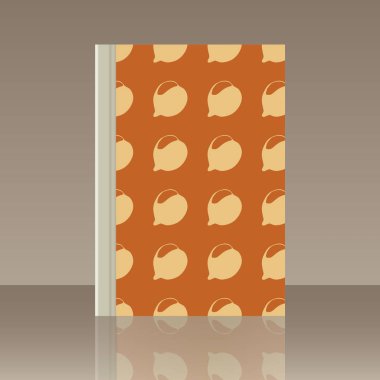 Meyve ve kitap. Yansıma ile nesnenin gerçekçi görüntü