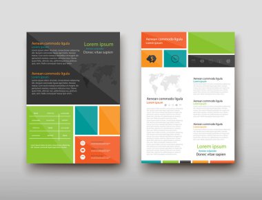 Afiş broşür afiş tasarım şablonu vektör, broşür kapak sunu soyut geometrik arka plan, A4 boyutu gölge düzeninde