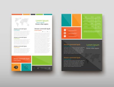 Afiş broşür afiş tasarım şablonu vektör, broşür kapak sunu soyut geometrik arka plan, A4 boyutu gölge düzeninde