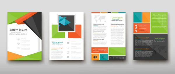 Afiş broşür afiş tasarım şablonu vektör, broşür kapak sunu soyut geometrik arka plan, A4 boyutu gölge düzeninde