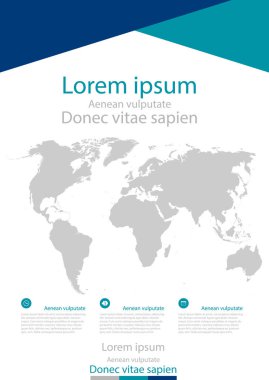 Afiş broşür afiş tasarım şablonu vektör, broşür kapak sunu soyut geometrik arka plan, A4 boyutu gölge düzeninde