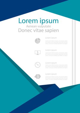 Afiş broşür afiş tasarım şablonu vektör, broşür kapak sunu soyut geometrik arka plan, A4 boyutu gölge düzeninde