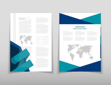 Afiş broşür afiş tasarım şablonu vektör, broşür kapak sunu soyut geometrik arka plan, A4 boyutu gölge düzeninde