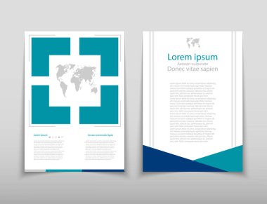 Afiş broşür afiş tasarım şablonu vektör, broşür kapak sunu soyut geometrik arka plan, A4 boyutu gölge düzeninde